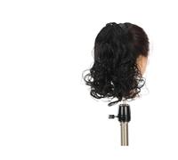 Hair Extensions 1 Pack Synthetic Short Curly Ponytail Extended Heat Resistant Ribbon Drawstring Short Wavy Ponytail Hair Piece Wig Bun Hair Pieces For Women,2