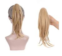 Hair Extensions 12inches Women's Mid-length Hair, Ponytail, Small Braid, Claw Clip Ponytail Extension, Long Straight Wig, Bun Hair Pieces For Women,27T613-12 inch