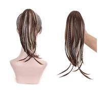 Hair Extensions 12inches Women's Mid-length Hair, Ponytail, Small Braid, Claw Clip Ponytail Extension, Long Straight Wig, Bun Hair Pieces For Women,12/60-12 inch