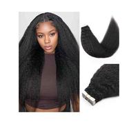 Hair Extensions 20 pcs 50G Invisible Seamless Black Hair Extensions, Women's Wigs(16 inch)