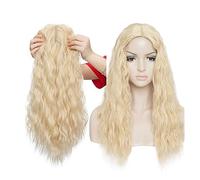 Hair Extensions 20inch Hair Extensions Synthetic Water Wave Clip In Hair Piece Clip In One Piece Hair Black Brown Hairpiece for Women Human Hair Clip in Extensions(86-613)