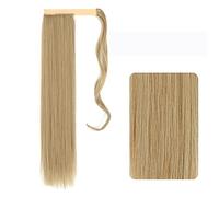 Hair Extensions 22-32 Inch Synthetic Long Straight Ponytail Headband Ponytail Wig Wrap Hair Clip Extensions Ponytail Bun for Women Hair Pieces For Women,M27-613-22inches