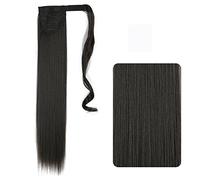 Hair Extensions 22-32 Inch Synthetic Long Straight Ponytail Headband Ponytail Wig Wrap Hair Clip Extensions Ponytail Bun for Women Hair Pieces For Women,2-22inches