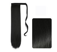 Hair Extensions 22-32 Inch Synthetic Long Straight Ponytail Headband Ponytail Wig Wrap Hair Clip Extensions Ponytail Bun for Women Hair Pieces For Women,1B-22inches