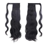 Hair Extensions 22 Inch Long Wavy Curl Wrap Ponytail Heat Resistant Synthetic Wig Ponytail Extensions Hair Bun for Women Hair Pieces For Women,1B-22inches