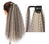 Hair Extensions 22" Long Curly Ponytail Extension Hairband Hair Clip Synthetic Puffy Ponytail Hair Extension Wrapped Bun Women's Wig Hair Pieces For Women,07-22inches