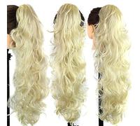 Hair Extensions 25inches Synthetic Messy Bun Long Curly Hair Big Wavy Wig Claw Clip Style Female Ponytail Hair Extension Women's Wig Hair Pieces For Women,13-65cm