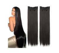 Hair Extensions, 80CM one-piece wig five-card ultra-long straight hair is not easy to knot straight hair styling hair extension,for Women(Off-white)