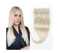 hair extensions 8pcs Clip in Hair Extensions Real Human Hair Blonde Clip in Human Hair Extensions Straight Human Hair Clip in Extensions Platinum Blonde Clip in Extensions best tape in hair extensions