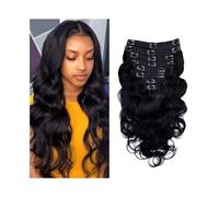 hair extensions Body Wave Clip In Hair Extensions 10-26" Double Weft Real Human Hair Extensions 8 Pcs/Set 120g Brazilian Remy Hair Wear and Go Clip in Extensions best tape in hair extensions(26inches)