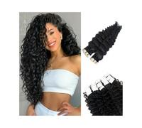Hair Extensions Brunette Women's Deep Wave Hairband Extensions 20 pcs 50G Synthetic Wigs(20 inch)