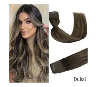 hair extensions, Clip in hair Extension Remy Halo Hair Fish Wire Line Human Hair Extension With 4 Clips Hairpiece For Women(Dubai,20 inch)