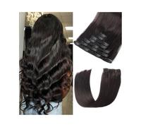 Hair Extensions Clip In Hair Extensions #1B Double Weft 120g 8pcs Thick Straight Real Human Hair 16-26inch Hair Pieces(16 inches)