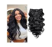 hair extensions Clip In Hair Extensions Brazilian Remy Human Hair Body Wave Clip In Extensions 10-26 Inch 8 Pcs/Set Natural Black Color Clip Ins Remy Hair 120G best tape in hair extensions(16inches)