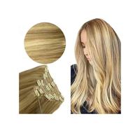 Hair Extensions Clip in Hair Extensions for Women, P8/613# Highlight Blonde Real Human Hair Extensions 8-26inch 120g Straight Seamless Clip in Extensions Remy Hair Human Hair Clip in Extensions(20inch