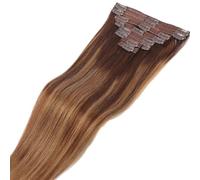 hair extensions Clip in Hair Extensions Highlighted Human Hair Balayage Hair Extensions Mixed Hair 8pcs 120g Fine Hair Full Head Silky Straight 100% Human Hair Clip In Extensions best tape in hair ext