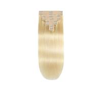 Hair Extensions Clip in Hair Extensions Human Hair Hair Extensions Clip in Human Hair Blonde Hair Extensions Clip in #613 Bleach Blonde Double Weft 8Pcs Human Hair Extensions Natural Human Hair(20inch