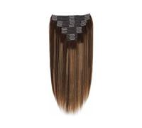 hair extensions Clip in Hair Extensions Real Human Hair P4-27 Balayage Medium Brown Mixed Blonde Straight Thick Invisible Remy Natural Hair Double Weft 8Pcs/Pack best tape in hair extensions(22inches)