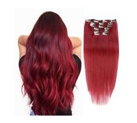 hair extensions Clip In Hair Extensions Real Human Hair Pieces 7pcs Per Set Wine Red Hair Extensions 100% Remy Virgin Human Hair Clip In Extensions Double Weft Clips Straight best tape in hair extensi