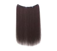 Hair Extensions Clip - Silk Long Straight Human Hair Clip In Extensions - 20Inch Natural Looking Ladies StriaghtHair, Long Straight Hairpiece For Women Girls, Stylish Invisible Wig For Parties