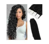 Hair Extensions Deep Wave Hair Band Curly Human Hair Extensions 16“-26” Invisible Hair Band Artificial Wigs 50g 20pcs(24 inch)