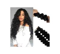 Hair Extensions Deep Wave Hairband Extensions for Women in Black 20Pcs(18 inch)