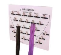 Hair Extensions Holder Clip, Up To 21 Hair Extensions, Storage Space | Braiding Hair Space Saving Wall Mountable Storage Organizer for Wigs, Hairpieces, Professional Salon Styling