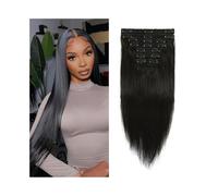 hair extensions Long Straight Clip in Hair Extensions Real Human Hair Extensions 20 22 24 Inch Brazilian Remy Human Hair Clip in Hair Extensions 8 Pieces 120G best tape in hair extensions(24inches)