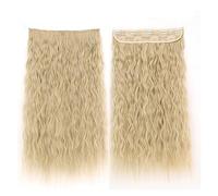 Hair Extensions Long Synthetic Water Wavy Clip In Hair Extensions, Thick Long Loose Waves Hair Extensions Invisible Lace Weft Natural Soft Hairpieces for Women Hair Pieces(24-613,22inches(55cm))