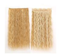 Hair Extensions Long Synthetic Water Wavy Clip In Hair Extensions, Thick Long Loose Waves Hair Extensions Invisible Lace Weft Natural Soft Hairpieces for Women Hair Pieces(27H613,22inches(55cm))