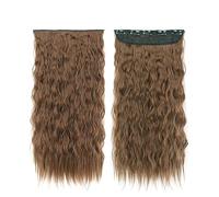 Hair Extensions Long Synthetic Water Wavy Clip In Hair Extensions, Thick Long Loose Waves Hair Extensions Invisible Lace Weft Natural Soft Hairpieces for Women Hair Pieces(12,32inches(80cm))