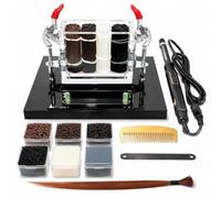Hair Extensions Maker, Mini Keratin Fast Bonding Tool Kit | Adjustable Flat Heating Iron, Hair Extension Preparation Board, Salon Styling Accessories for DIY Customization