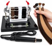 Hair Extensions Making, Hair Extension Tool Kit.260°C Heat Control, 6 Boxes Keratin Mini Glue Sticks, for K Tip, I Tip and Salon Styling