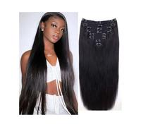hair extensions Natural Black Clip in Hair Extensions Real Human Hair Extensions 8Pcs 10-26 Inch Long Straight Remy Hair Clip in Extensions for Black Women best tape in hair extensions(10inches)