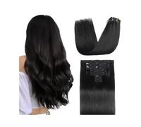 Hair Extensions Natural Black Clip In Human Hair Extensions In Brazilian 100% Remy Straight Hair Pieces(18inches,120g Set)