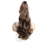Hair Extensions Ponytail Extension Claw Clip Wavy 20" Long Synthetic Pony Tail for Adults Women Curly Ponytails Fluffy Clips in Hairpieces Daily Use for Daily Use(10)