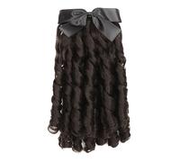 Hair Extensions Princess Curly Wig Ladies Fashion Cheongsam Wig Retro Styling Ponytail Hair Extension Curly Comb Curly Hair Bun Hair Pieces For Women,B