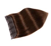 Hair Extensions Real Human, One Piece Remy Hair Extension, Clip on 100 gram for Women(Medium Brown,18inch)