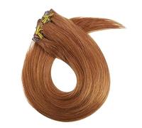Hair Extensions Seamless Clip in Hair Extensions 100g 8pcs Ombre Blonde Color Clip in Remy Human Hair Extensions Straight Hair Invisible PU Skin Weft Human Hair Clip in Extensions(12inches 80g)
