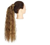 Hair Extensions Set Of 1 Synthetic Messy Bun Curly Wavy Wig Wraparound Ponytail Extensions Bun Hair Accessories for Women Hair Pieces For Women,Q19-9h19-22in(55cm)