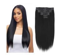 hair extensions Straight Clip in Hair Extensions for Black Women Brazilian Human Hair Extensions 8Pcs Remy Hair Extensions Clip in Human Hair with 18Clips Double Lace Weft best tape in hair extensions