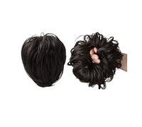 Hair Extensions Straight Hair Bun Hair Pieces Synthetic Messy Bun with Elastic Rubber Band Ponytail Extension Women Hair Accessories Hair Pieces For Women,Off black