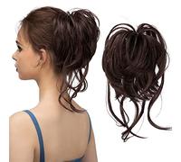 Hair Extensions Synthetic Messy Bun with Elastic Rubber Band Wig Curls Scratch Ponytail Extensions Hair Bun Donut Bun Wigs for Women Hair Pieces For Women,Chocolate Brown