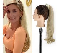 Hair Extensions Synthetic Messy Bun Women Fashion Long Curly Wig Headband Style Bun Ponytail Hair Extensions Hair Comb Bun Wig Hair Pieces For Women,A22-22inches-55cm
