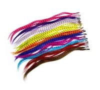 Hair Feathers 100 strands/pack Synthetic Feather Hair Extensions 16 Inches Colored Colorful Feathers For Women(14)