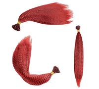 Hair Feathers Synthetic Colored Feather Hair Extensions 16" 10 Strands/Pack Black gold WomenHigh Temperature Fiber Wig Accessories(1)