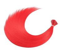 Hair Feathers Synthetic Colored I-Tip Feather Hair Extensions10-50Strands/Pack Women's High Temperature Fiber Wig Accessories Solid Color(1,16inches-30PCS)