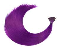 Hair Feathers Synthetic Colored I-Tip Feather Hair Extensions10-50Strands/Pack Women's High Temperature Fiber Wig Accessories Solid Color(4,16inches-10PCS)