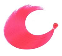 Hair Feathers Synthetic Colored I-Tip Feather Hair Extensions10-50Strands/Pack Women's High Temperature Fiber Wig Accessories Solid Color(12,16inches-50PCS)