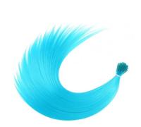 Hair Feathers Synthetic Colored I-Tip Feather Hair Extensions10-50Strands/Pack Women's High Temperature Fiber Wig Accessories Solid Color(7,16inches-30PCS)